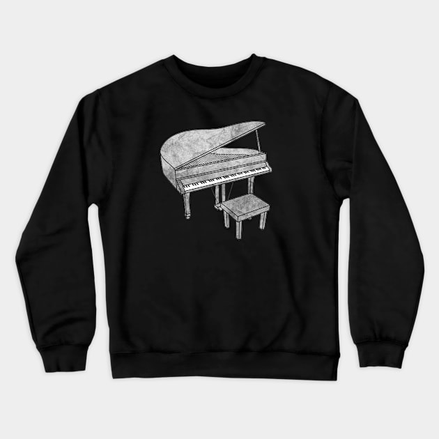 Piano Crewneck Sweatshirt by Kelly Louise Art